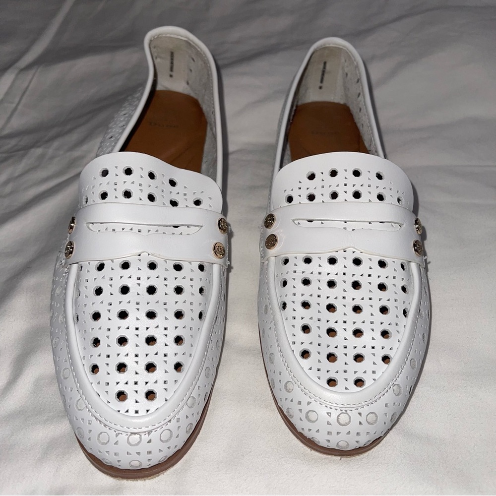 Dune London Glimmered Laser Cut Loafer ‎ In White Size 38 - Picture 4 of 15